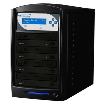 SharkBlu 4 Target BDXL / Blu-Ray / DVD / CD Stand-Alone Disc Duplicator + USB 3.0 + 500GB HDD