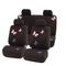 FH Group FB055114 Black Butterfly Embroidery Car Seat Cover (Full Set)