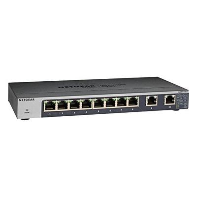 NETGEAR 8-port Gigabit Ethernet Unmanaged Switch, Desktop, 2x10-Gig/Multi-Gig, ProSAFE Lifetime Prot