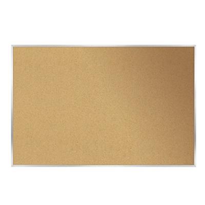 Ghent 48.5" x 60.5" Aluminum Frame Natural Cork Bulletin Board, Made in The USA