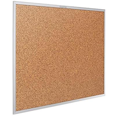 Quartet Cork Board, Bulletin Board, 24" x 18", Corkboard, Aluminum Frame (2301)