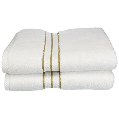 Superior Hotel Collection 900 Gram, Long-Staple Combed Cotton 2 Piece Bath Towel Set, White with Toa
