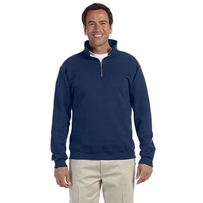 Jerzees 4528 Super Sweats 50/50 Quarter-Zip Pullover-Medium-J Navy