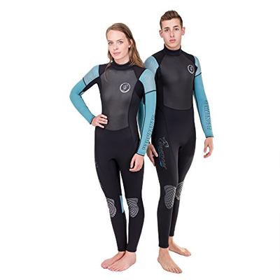Seavenger 3mm Neoprene Wetsuit with Stretch Panels for Snorkeling, Scuba Diving, Surfing (Surfing Aq