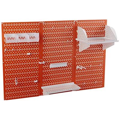 Wall Control 30-WRK-400 ORW Pegboard Organizer 4' Metal Standard Tool Storage Kit with Orange Tool B