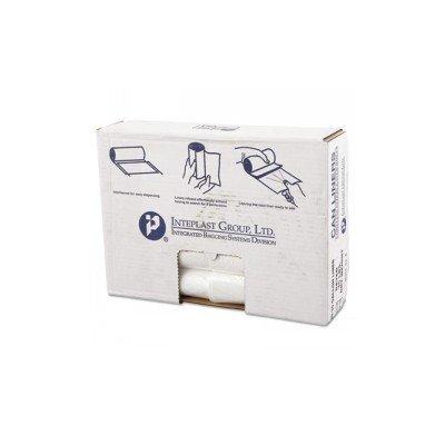 Inteplast VALH3037N13 High-Density Can Liner, 30 x 36, 30gal, 11mic, Clear, 25/Roll, 20 Rolls/Carton