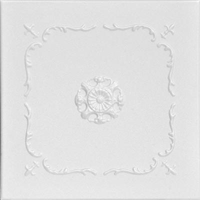 A la Maison Ceilings 818 Bourbon Street - Styrofoam Ceiling Tile (Package Of 8 Tiles), Plain White