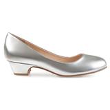 Brinley Co. Womens Soren Classic Faux Leather Comfort-Sole Heels Silver, 11 Regular US screenshot. Shoes directory of Clothing & Accessories.