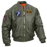 Rothco MA-1 Flight Jacket with Patches, Sage Green, M screenshot. Sunglasses directory of Clothing & Accessories.