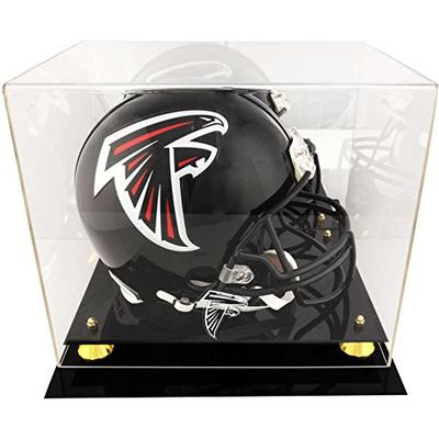 Mounted Memories Atlanta Falcons Golden Classic Helmet Display Case and Mirror Back