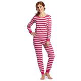 Leveret Womens Fitted Striped 2 Piece Pajama Set 100% Cotton (Large, Berry & Chime) screenshot. Pajamas directory of Lingerie.