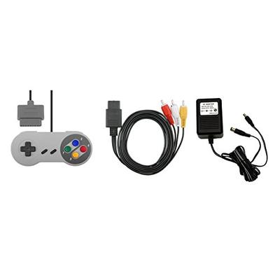 SNES Parts Bundle - 2 Controllers, Power Adapter, and AV Cable - by Mars Devices