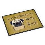 Caroline's Treasures BB1510JMAT Fawn Pug Spoiled Dog Lives Here Indoor or Outdoor Mat 24x36, 24H X 3 screenshot. Rugs directory of Home & Garden.