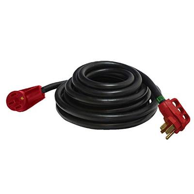 Valterra Mighty Cord RV 50-Amp Extension Cord, 25-Foot Power Extension Cord, Red