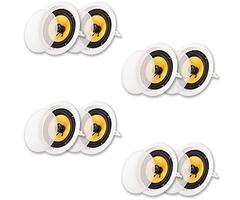 Acoustic Audio HD-8 in Ceiling 8" Speakers Home Theater Surround Sound 4 Pair Pack