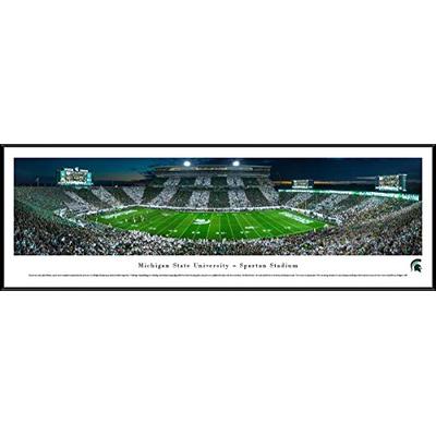 Michigan State Football - Stripe - 50 Yd - Blakeway Panoramas College Sports Posters with Standard F