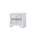 House of Hampton® Ines 3 - Drawer Nightstand in White Wood in Brown/White | 26 H x 26 W x 17 D in | Wayfair 3AD28F639307444391B57923B123D32A