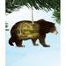 The Holiday Aisle® Scenic Bear Hanging Shaped Wood Ornament Wood in Brown/Green | 5 H x 5.6 W x 0.25 D in | Wayfair
