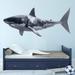 VWAQ Great Shark Realistic Peel & Stick Removable Wall Decal Vinyl in White | 36 H x 88 W in | Wayfair VWAQ-PAS3_36X88