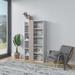 Brayden Studio® Bentonville 59.25" H x 31.5" W Geometric Bookcase Wood in White/Brown | 59.25 H x 31.5 W x 11.42 D in | Wayfair