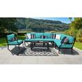 Madison 8 Piece Sectional Seating Group w/ Cushions Metal in Blue kathy ireland Homes & Gardens by TK Classics | Outdoor Furniture | Wayfair