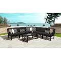 Madison 8 Piece Sectional Seating Group w/ Cushions Metal in Black kathy ireland Homes & Gardens by TK Classics | Outdoor Furniture | Wayfair