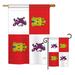 Breeze Decor Castile & Leo?n of the World Nationality Impressions Decorative Vertical 2-Sided Polyester Flag Set in Red | 40 H x 18.5 W in | Wayfair