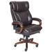 La-Z-Boy Trafford Big & Tall Executive Bonded Leather Office Chair - Vino (Brown)