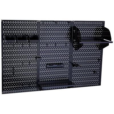 Wall Control 30-WRK-400 BB Pegboard Organizer Metal Standard Tool Storage Kit Accessories, 4', Black