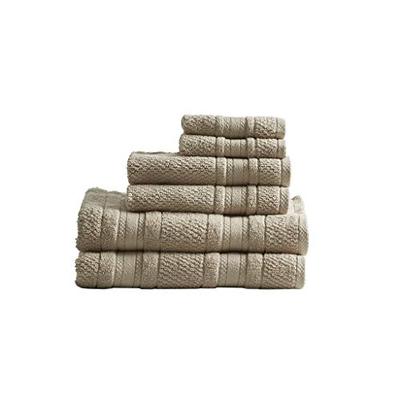 Madison Park Adrien Super Soft 6 Piece Cotton Towel Set Wheat See Below
