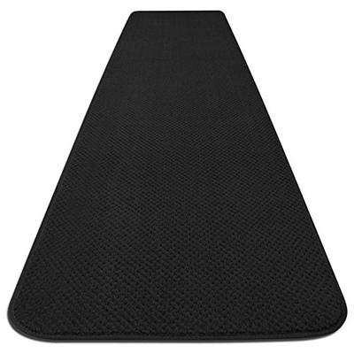 House, Home and More Skid-resistant Carpet Runner - Black - 18 Ft. X 27 In. - Many Other Sizes to Ch