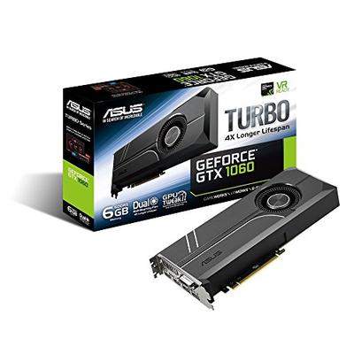 ASUS Geforce GTX 1060 6GB Turbo Edition VR Ready Dual HDMI 2.0 DP 1.4 Auto-Extreme Graphics Card (TU