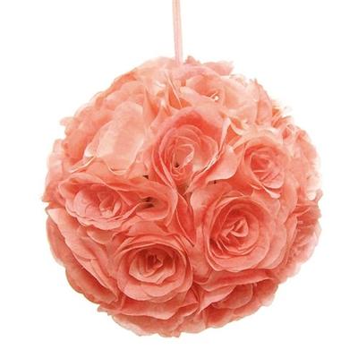 Homeford Firefly Imports Pomander Flower Balls Wedding Centerpiece, 10-Inch, Coral
