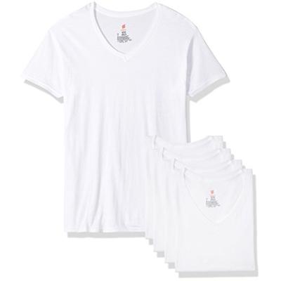 Hanes Ultimate Men's Comfort Fit V-Neck Undershirt 4-Pack, White Small