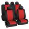 FH Group FB083RED115 Full Set Seat Cover (Neoprene Waterproof Airbag Compatible and Split Bench Red)