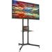 VIVO Black Rolling TV Cart for 32" to 65" LCD LED Plasma Flat Panel Screen | Mobile Stand with Wheel