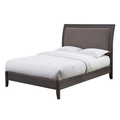 Modus Furniture 1X57L5D City II Queen-Size Basalt Gray Upholstered Sleigh Bed Grey