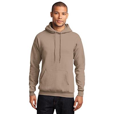 Port & Company Men's Classic Pullover Hooded Sweatshirt M Sand