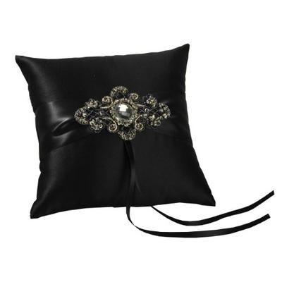 Ivy Lane Design Wedding Accessories Elizabeth Ring Pillow, Black