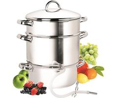 Cook N Home NC-00256 28cm 11-Quart Stainless Steel Fruit Juicer Steamer Multipot Silver