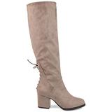 Brinley Co. Womens Knee-High Heeled Boot Taupe, 7 Wide Calf US screenshot. Shoes directory of Clothing & Accessories.