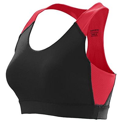 Augusta Sportswear Women's All Sport Sports Bra L Black/Red