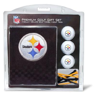 Team Golf NFL Pittsburgh Steelers Gift Set Embroidered Golf Towel, 3 Golf Balls, and 14 Golf Tees 2-
