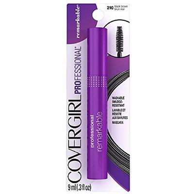 COVERGIRL Professional Remarkable Washable Mascara, Black Brown [210] 0.30 oz (Pack of 6)