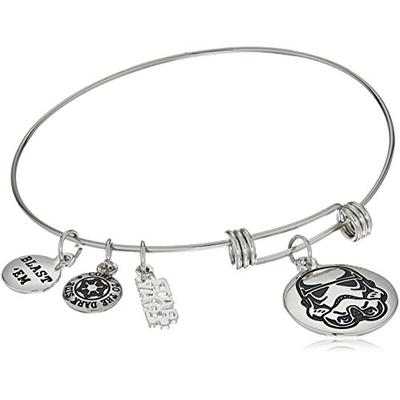 Star Wars Jewelry Stormtrooper Stainless Steel Expandable Charm Bracelet, 7.5"