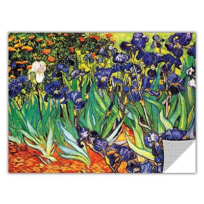 ArtWall Art Appealz Irises in The Garden Removable Wall Art Graphic by Vincent Van Gogh, 18 by 24-In
