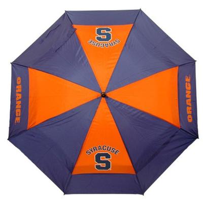 Team Golf NCAA Syracuse Orange 62" Golf Umbrella with Protective Sheath, Double Canopy Wind Protecti