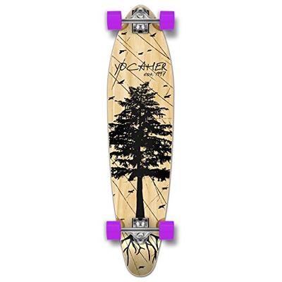 Yocaher in The Pines Natural Longboard Complete Skateboard - Available in All Shapes (Kicktail)