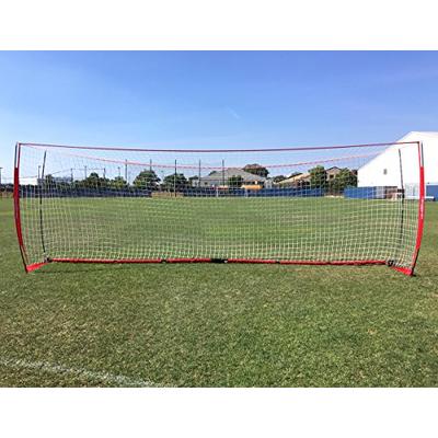 PowerNet Soccer Goal 24 x 8 | Regulation Goal Size | Portable Instant Net | Collapsible Metal Base |