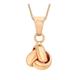 CARISSIMA Gold Women's 9 ct Rose Gold Knot Pendant on Curb Chain of 46 cm/18 Inch